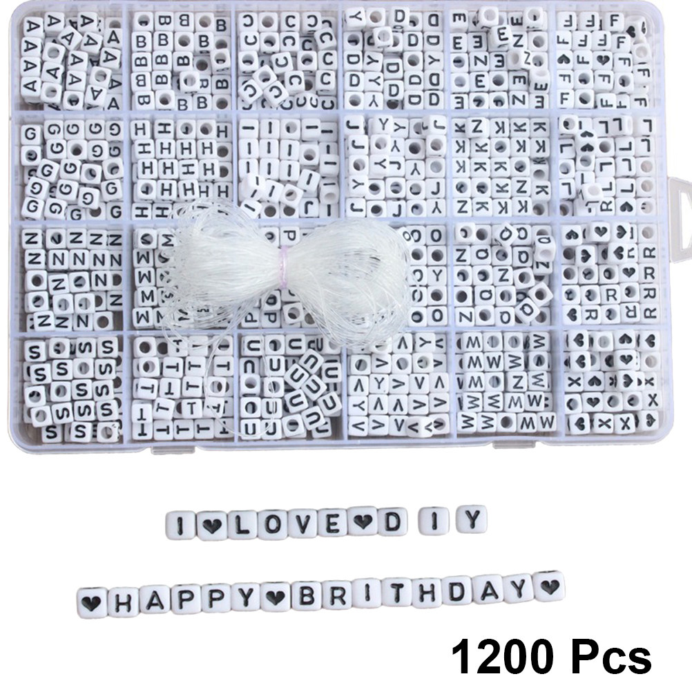 Party Games Gamecube - 1200Pcs 6Mm Acrylic Alphabet Beads Cube