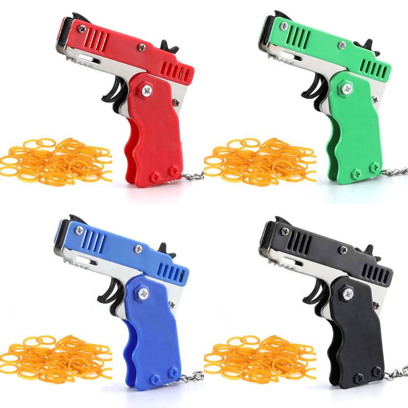 Party Games Adult Birthday - Mini Keychain Rubber Band Gun Toy