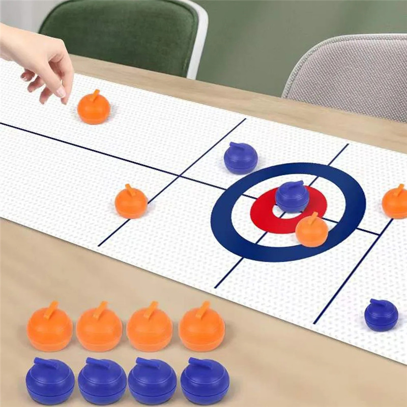 Party Games Adults Indoor - 1 Set Foldable Toys Mini Curling