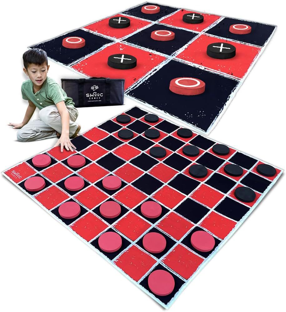 Giant 2-in-1 Checkers & Tic Ta - Tic Tac Toe Giant 评论和价格