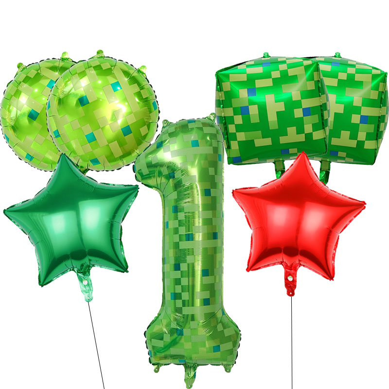 7pcs Pixel Theme Balloon Set G - Party Games Gamecube 评论和价格