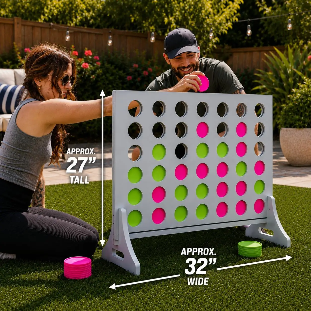 Giant 4 in a Row Game for Fami - Party Games Adults Indoor 评论和价格