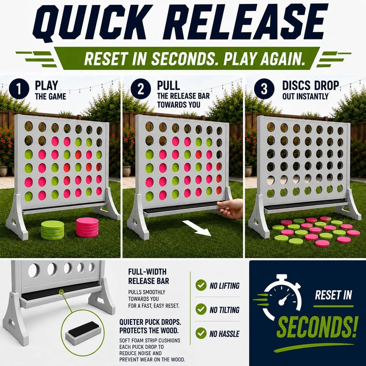 Giant 4 in a Row Game for Fami - Party Games Adults Indoor 评论和价格