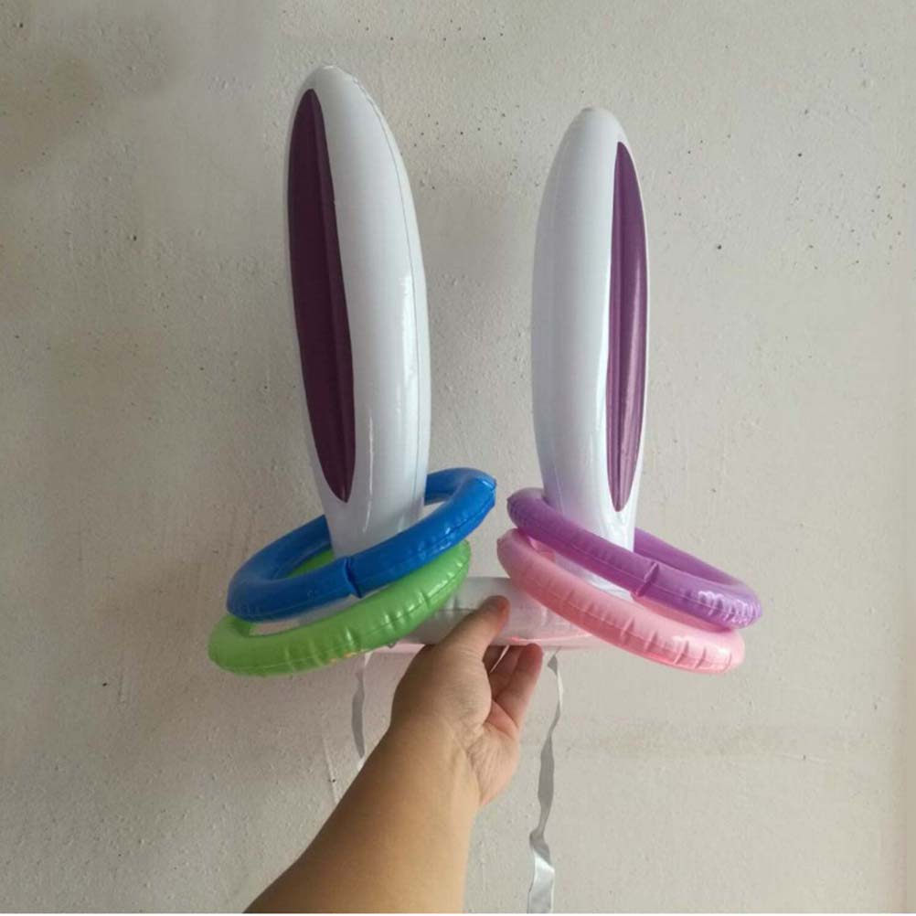 5Pcs Inflatable Bunny Ring Tos - Party Games Easy Kids 评论和价格