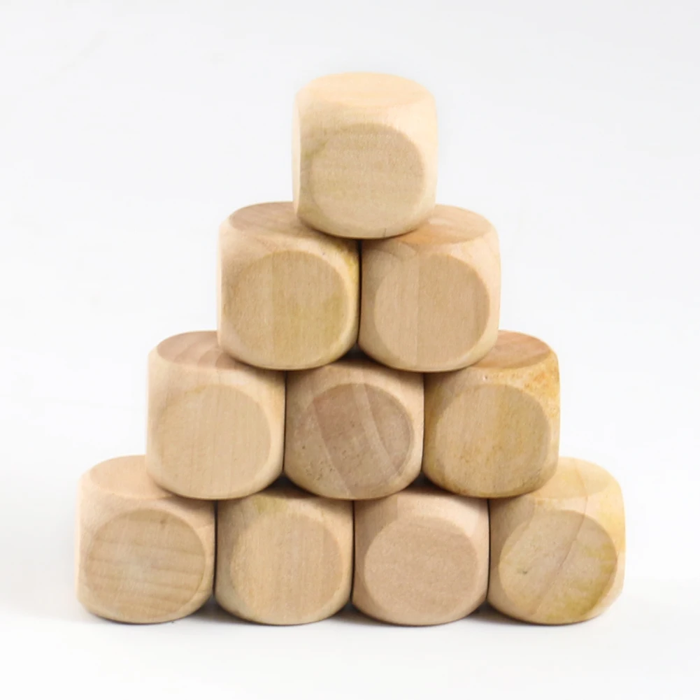 6pcs 20mm Blank Wooden Dice 6  - Party Games Gamecube 评论和价格
