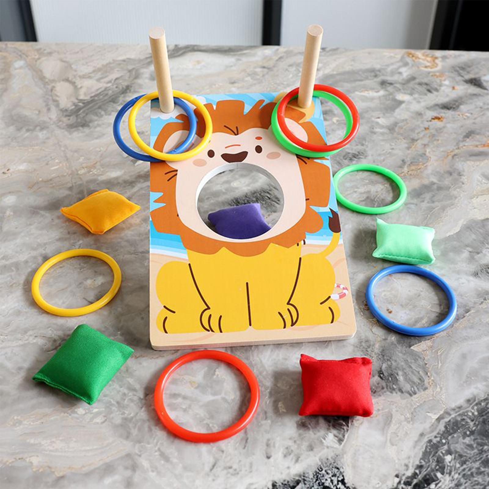 Wooden Bean Bag Toss Game Ring - Party Games Adults Indoor 评论和价格