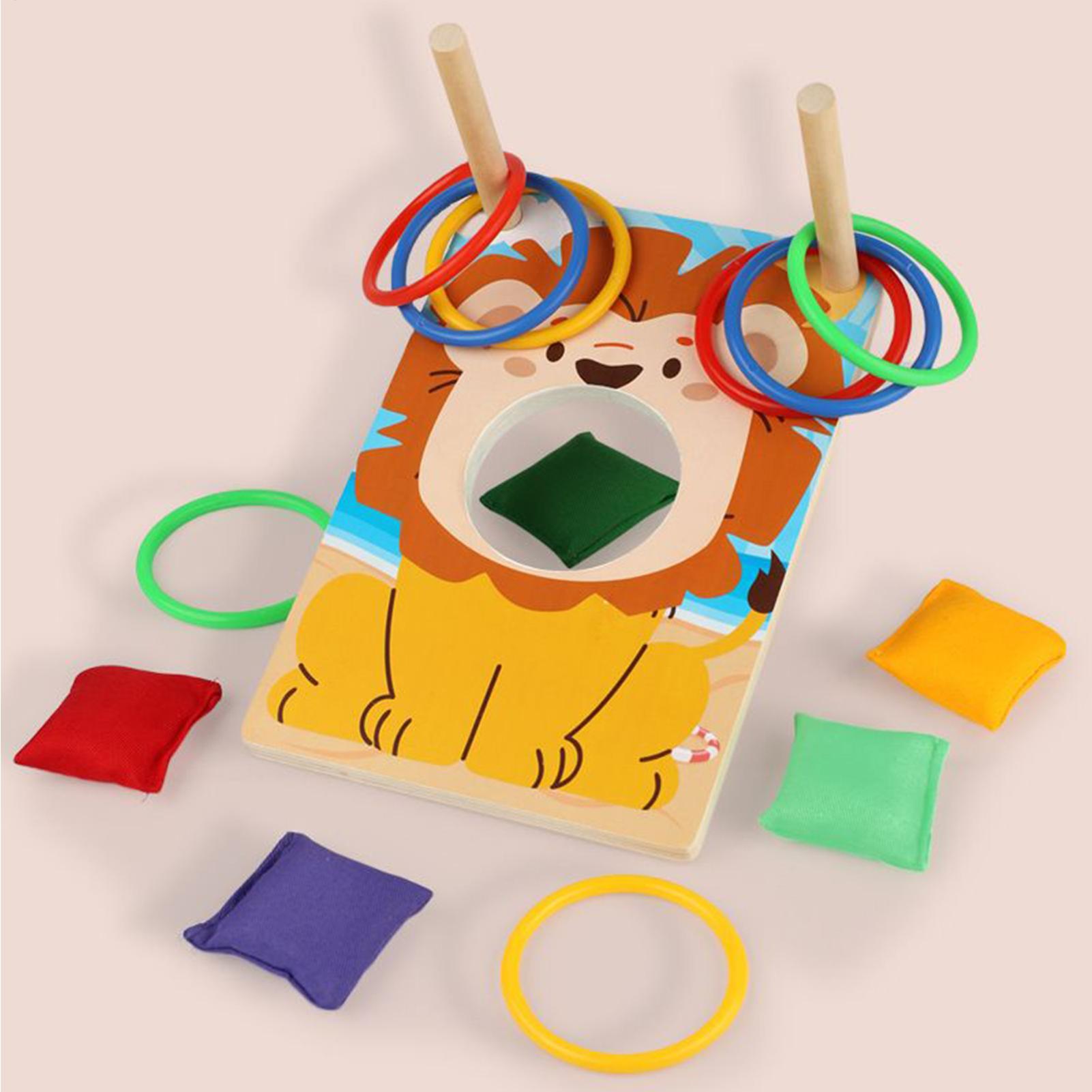 Wooden Bean Bag Toss Game Ring - Party Games Adults Indoor 评论和价格