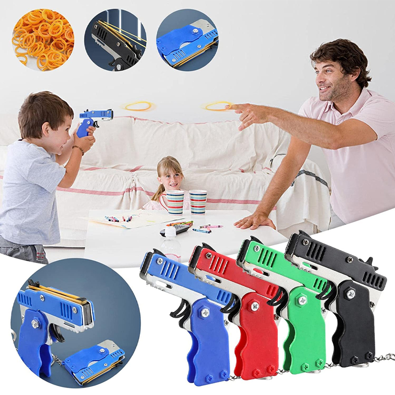 Mini Keychain Rubber Band Gun  - Party Games Adult Birthday 评论和价格