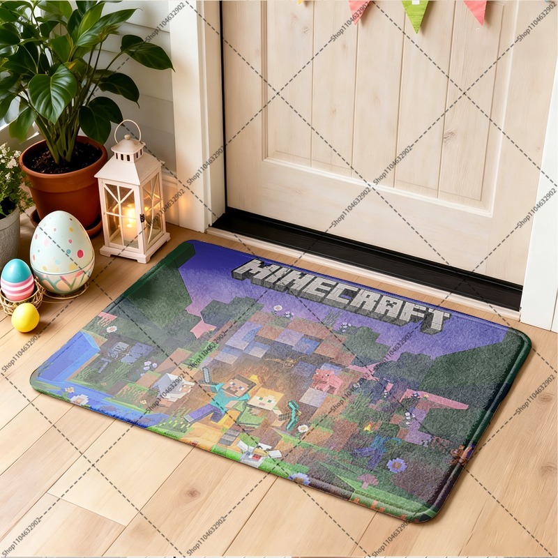 Minecrafted Flannel Floor Mats - Party Games Minecraft 评论和价格