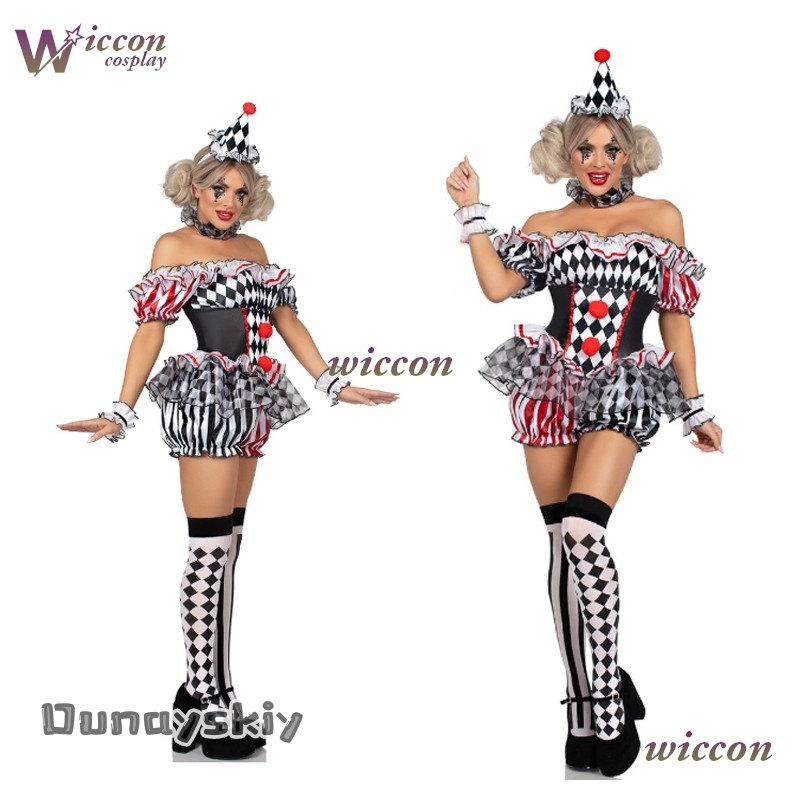 Women Clown Cosplay Costume Ci - Party Games Online 评论和价格