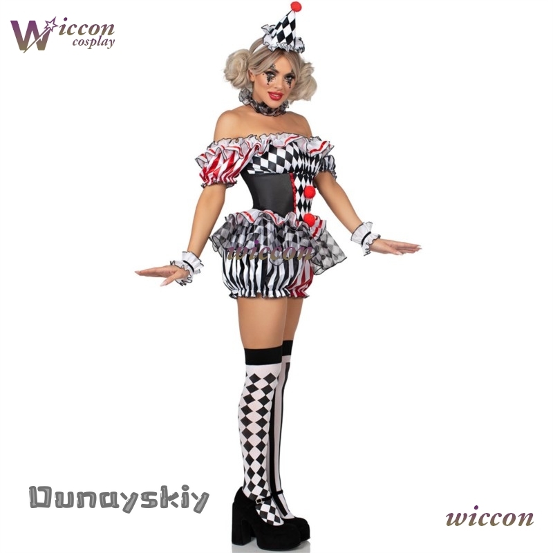 Women Clown Cosplay Costume Ci - Party Games Online 评论和价格