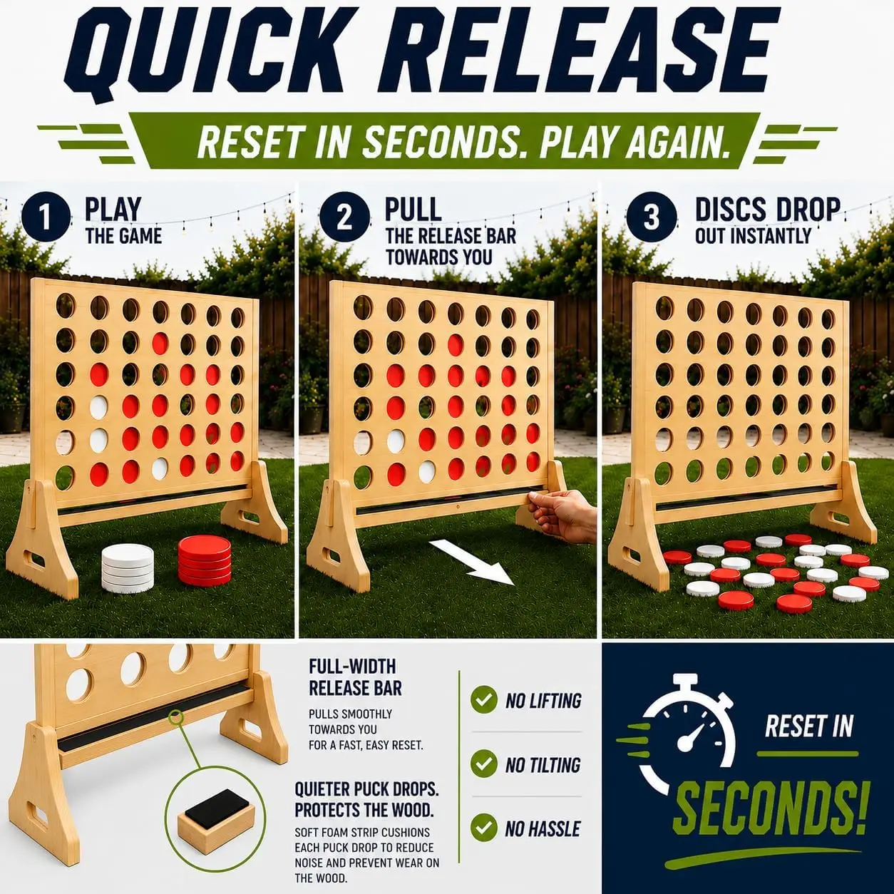 Giant 4 in a Row Game for Fami - Party Games Adults Indoor 评论和价格